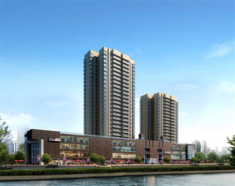 现代高层住宅楼3dmax 模型下载-光辉城市
