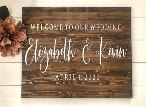 Wedding Welcome Sign | Wedding Entrance Sign | Rustic Wedding Decor ...