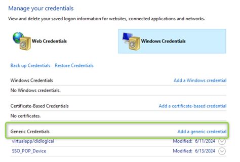 Image result for Add a Windows Credential Windows 1.0