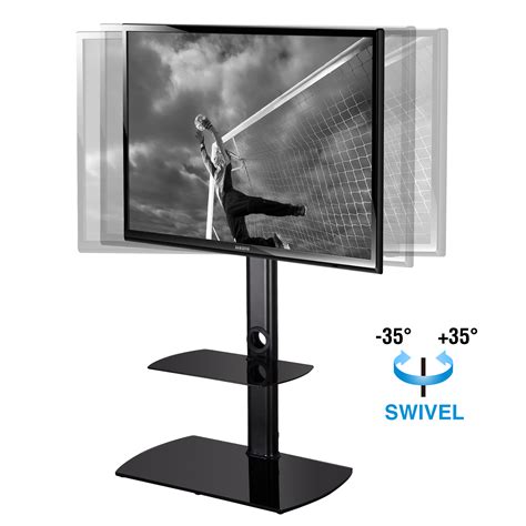 Buy FITUEYES Floor Swivel TV Stand with Mount Rolling TV Stand Cart for ...