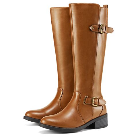 Snapklik.com : Womens Knee High Boots Brown Riding Boots For Women Tall ...