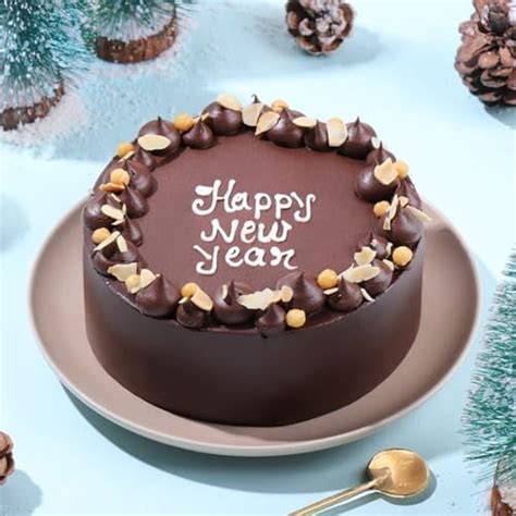 FlowerAura Premium New Year Special Fresh Yummy 1Kg Nutty Choco Eggless ...