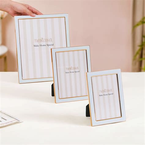 Set Of 3 Decorative Picture Frames Blue Online - Premium Photo Frame ...