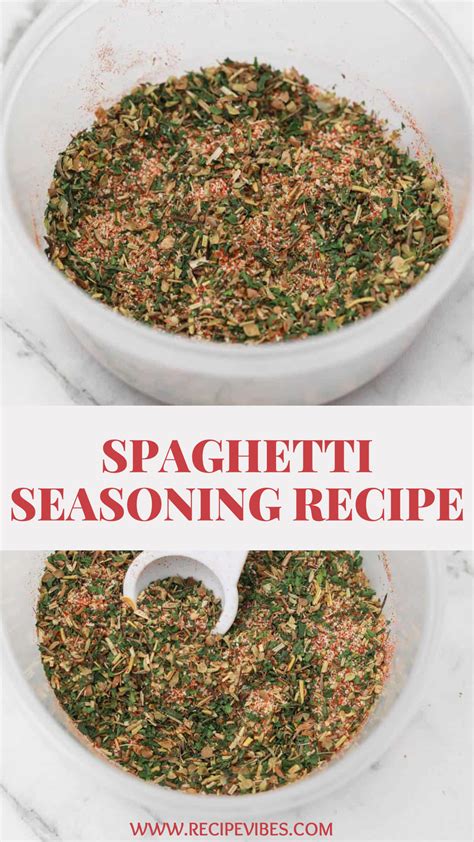 Spaghetti seasoning recipe – Artofit