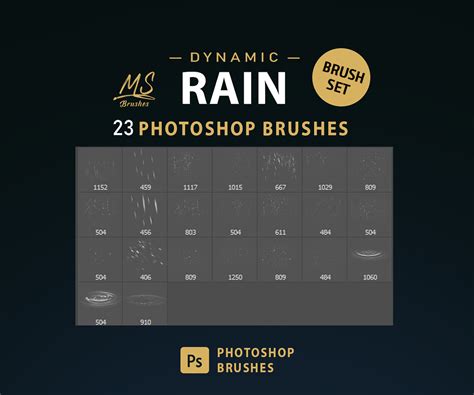 Rain Photoshop Brushes
