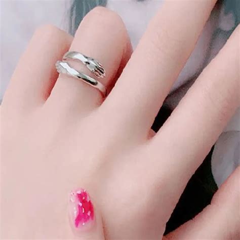 Silver Adjustable Hug Ring – Vembley