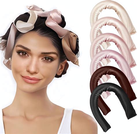 Amazon.com : Jenny Capp 6pc Satin Cushion Hair Rollers 1" Thick - Super ...