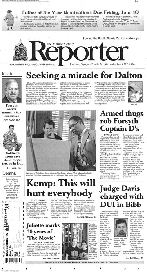 The Monroe County Reporter July 6, 2011: Page 1