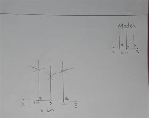 Draw a line segment AB = 6 cm. Construct three perpendicular to AB so ...