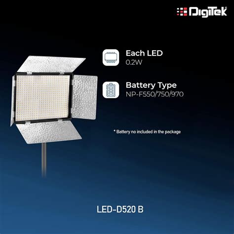 Digitek (LED-D520 B) Professional LED 37W Video Light Compatible with