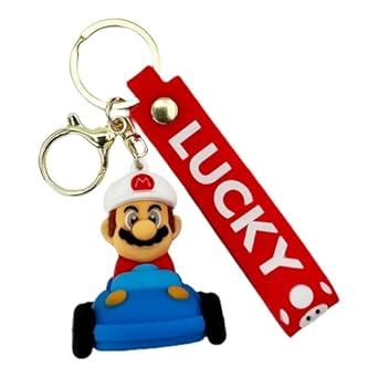 Buko Game Mario 3D Silicone Keychain with Hook & Lanyard - Inspired by ...