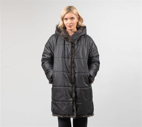 Carbon Brown Sable Fur Long Jacket-100% Real Fur-Haute Acorn