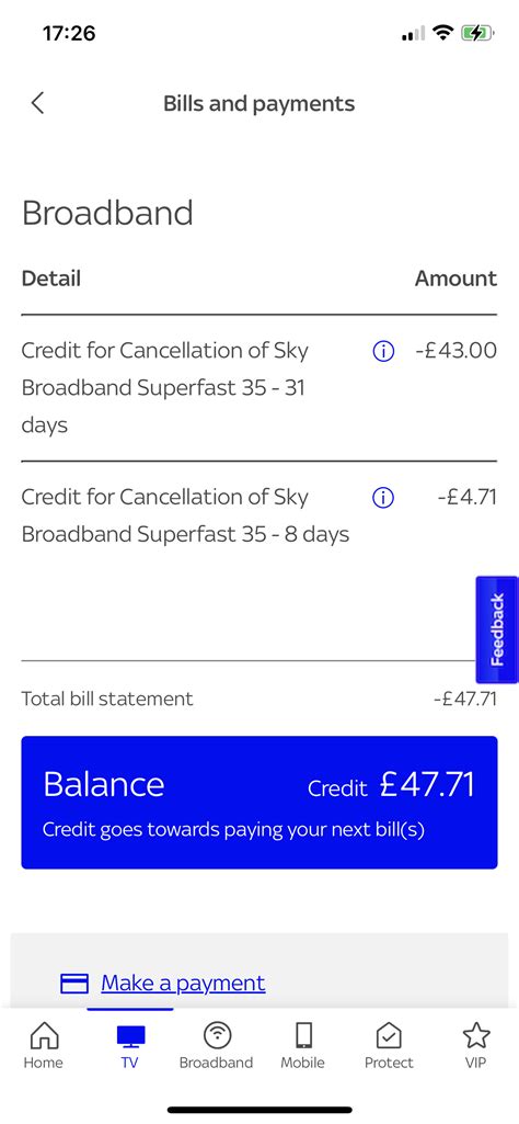 Answered: Credit refund | Sky Community