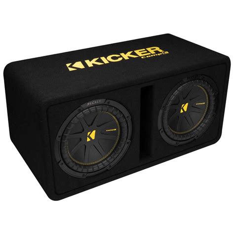 Kicker 50DCWC102 Dual CompC 10-inch Subwoofers in Vented Enclosure, 2-Ohm - Walmart.com