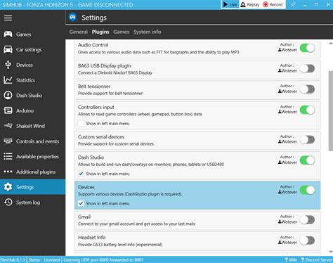 Using Simhub 的图像结果