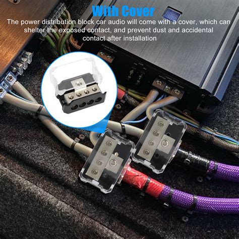Car Audio Amplifier Splitter - 4 Way Power Distribution Block for Car – Wowparts