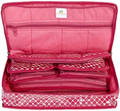 HomeStrap Cotton Multipurpose 8 Pocket Jewellery Storage Bag/Box holder ...