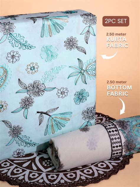 RUHANI X Cotton Embroidered Suit Set 17409