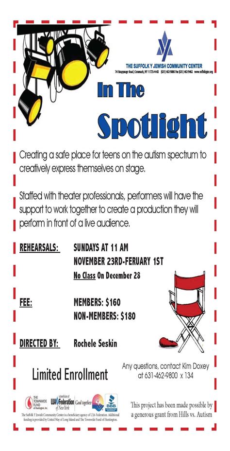 "In The Spotlight" @ the Suffolk Y JCC | Commack, NY Patch