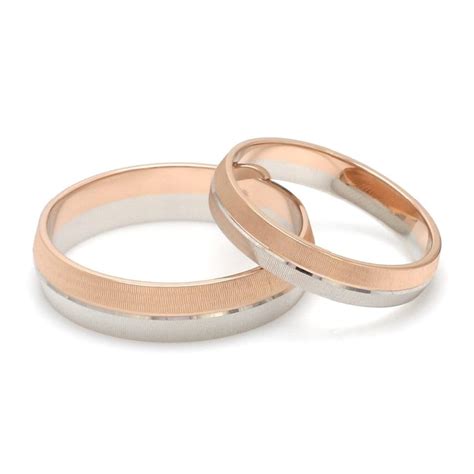 Jewelove™ Rings Both Designer Unisex Platinum & Rose Gold Couple Rings ...