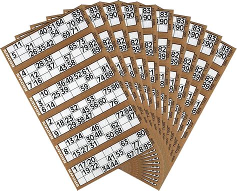 TENLITE 𝐒𝐄𝐓 𝐎𝐅 𝟏𝟎 - Bingo Pads Bingo Book 1-480 Numbers Bingo Tickets 6 ...