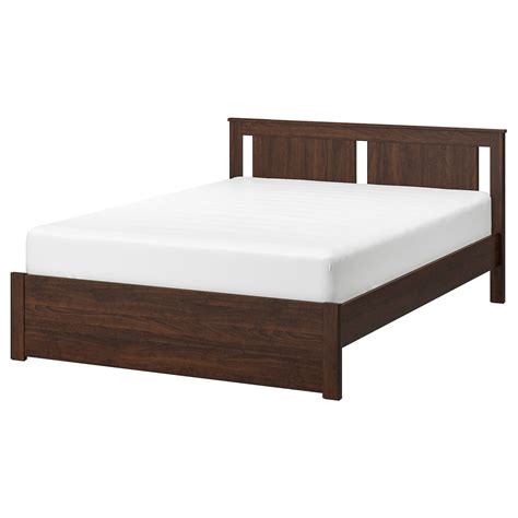 SONGESAND bed frame, brown/Lönset, 140x200 cm (551/8x783/4") - IKEA