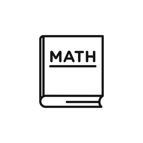 Maths book icon outline collection in black | Premium Vector