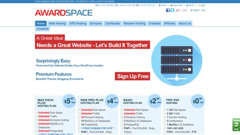 AwardSpace - Free Domain Registration And Hosting For Small Businesses