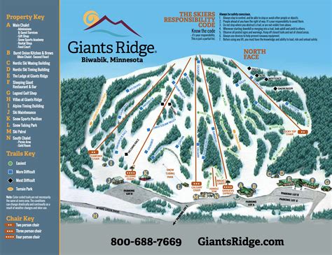 Giants Ridge Resort Trail map - Freeride