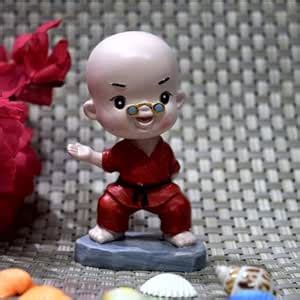 GW Creations Cute Ninja Monk Figurine for Car Dashboard & Home Decor ...