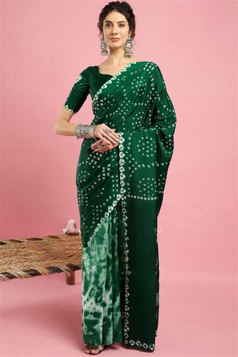 KcPc New Launch Creap Silk Bandhani Style With CauselWear Saree APL ...