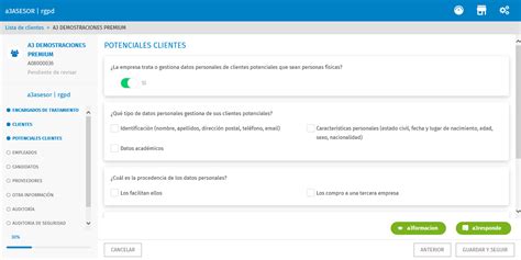 Elaboración de la documentación básica con a3asesor RGPD