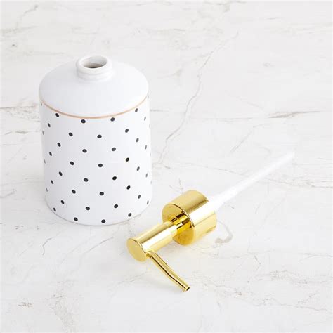 Buy Charlie Caden White Printed Ceramic Soap Dispenser from Home Centre ...