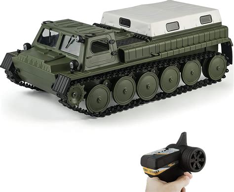 Amazon.com: fisca Camión de transporte militar RC a control remoto ...