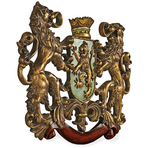 Design Toscano EU1030 Heraldic Royal Lions Coat of Arms Medieval Decor ...