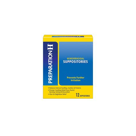 Buy Preparation H Suppositories for Hemorrhoid Relief, Burning and ...