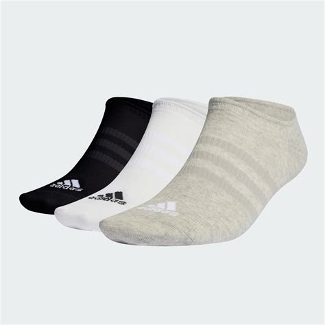 adidas Thin and Light No-Show Socks 3 Pairs - Grey | Free Delivery ...