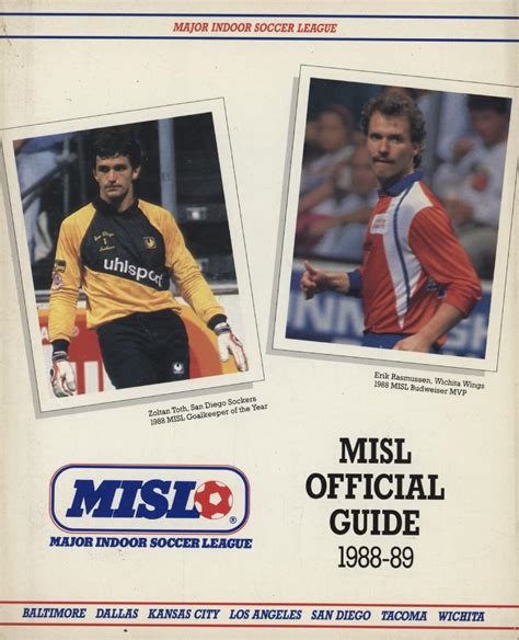 MAJOR INDOOR SOCCER LEAGUE OFFICIAL GUIDE 1988-89 - Football Annuals ...