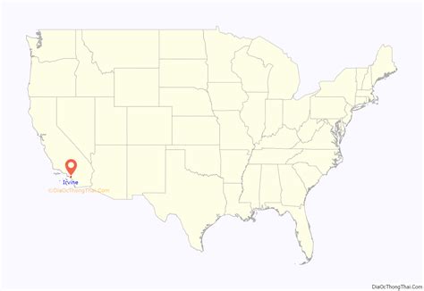 Map of Irvine city, California - Thong Thai Real