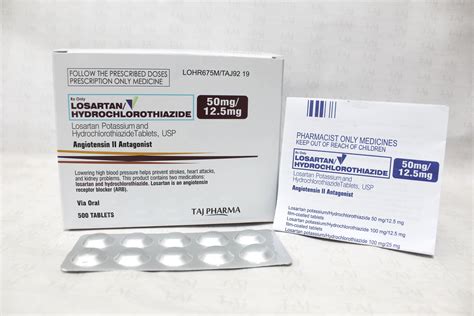 Losartan Potassium & Hydrochlorothiazide Tablets 50mg+12.5mg