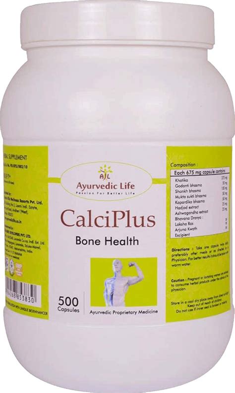 Buy NATURZ AYURVEDA CALCIPLUS - 500 CAPSULES (PACK OF 2) Online & Get ...