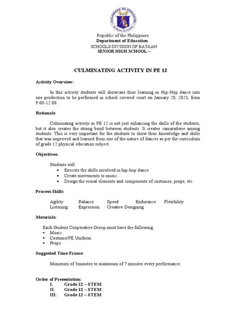 Image result for Culminating Activity Module