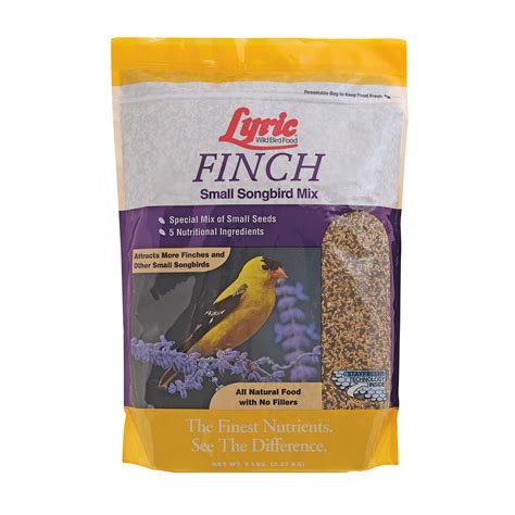 Lyric Finch Wild Bird Seed, Small Songbird Bird Finch Food, 5 lb. Bag ...