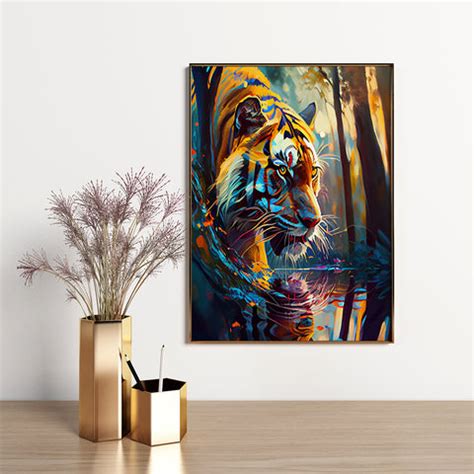 tiger painting ,tiger artwork ,tiger canvas painting ,abstract tiger ...