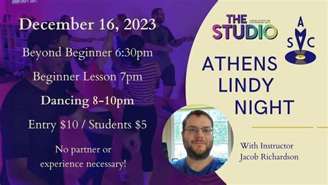 Athens Lindy Night, The Studio Athens, December 16 2023 | AllEvents.in