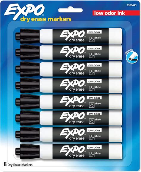 Amazon.com: EXPO Dry-Erase Marker, Chisel Tip, Black, 8/Pack (1980443 ...