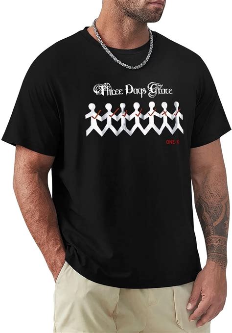 Three Days Grace Shirt Men's Short Sleeve Crewneck T-Shirts Casual ...