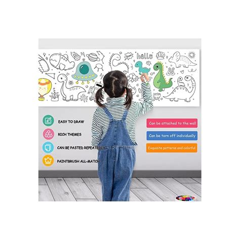 Buy Children's Drawing Roll, Coloring Paper Roll for Kids, 118x11.8 ...