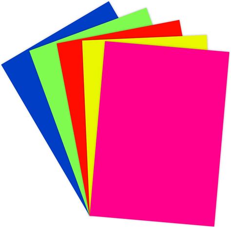 Paraspapermart A4 Fluorescent Colour Paper Pack, 50 Sheets, Premium ...