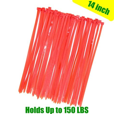 Buy Premium Strong and Long 14 Inch Red Cable Ties, Industrial Durable ...